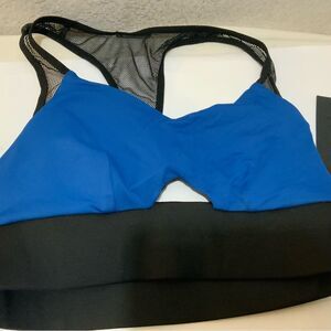 NWT MICHI  Sports Bra Blue and black size L